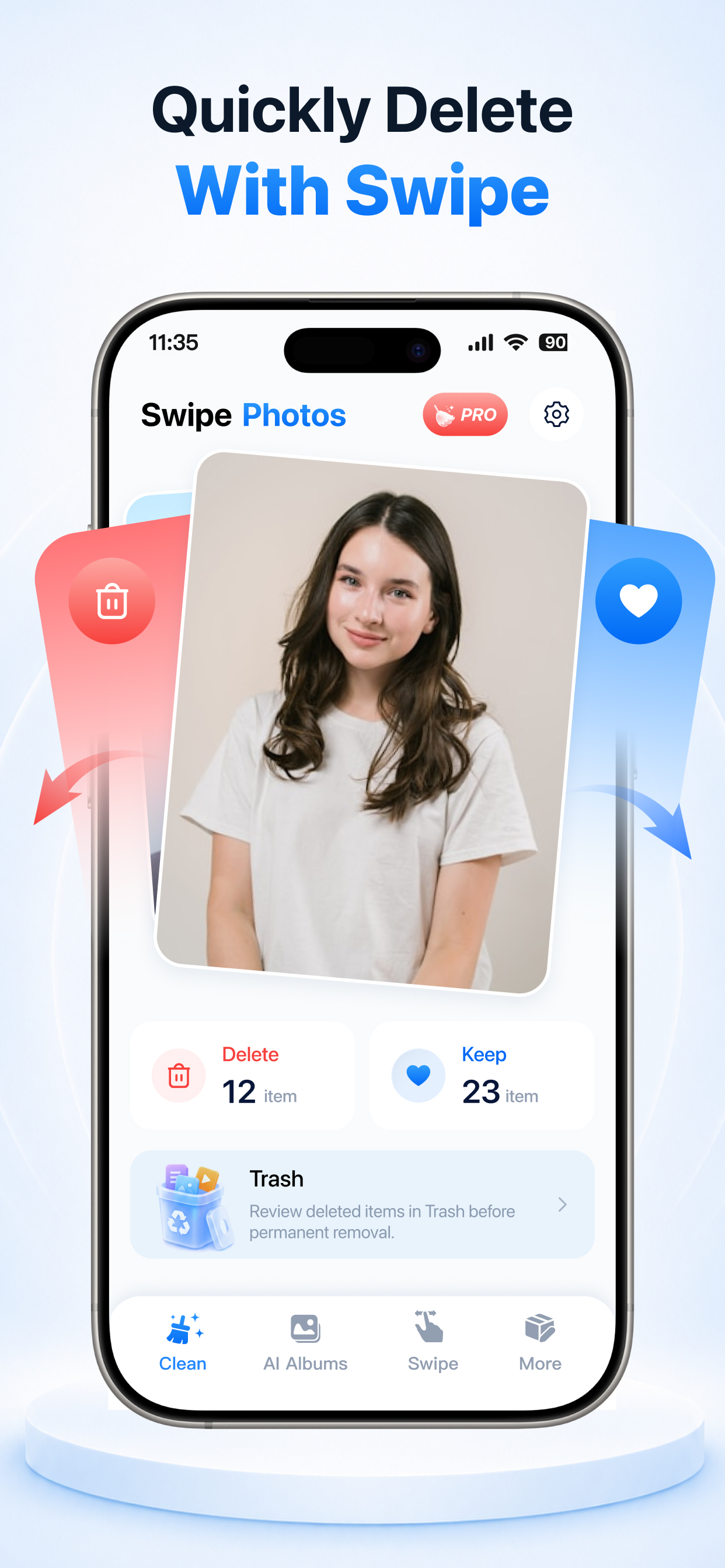 Swipe to Clean